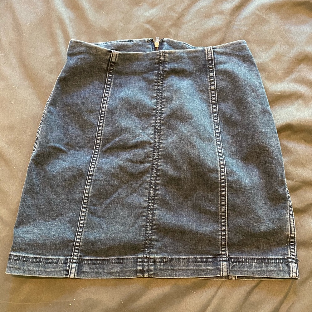 Denim Free People skirt